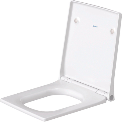 Duravit Viu WC-zitting 43.3x37.1x4.38cm compact met softclose met quickrelease Kunststof wit Glanzend