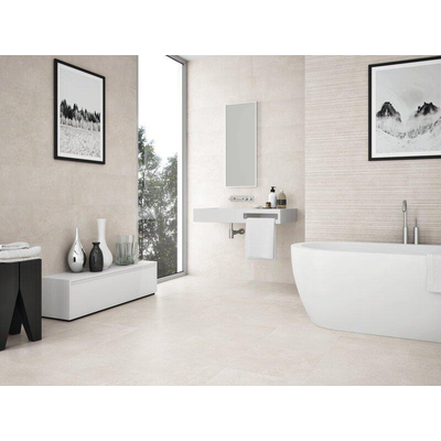 Cifre Ceramica Neutra wand- en vloertegel - 75x75cm - 10.5mm - Vierkant - Betonlook - Creme mat