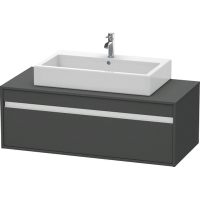 Duravit Ketho Wastafelonderkast 120x55x42.6cm 1 lade Standaard greep met softclose spaanplaat Grafiet Mat