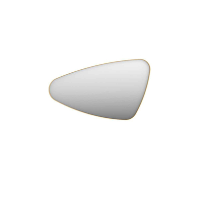 INK SP22 Spiegel - 100x4x60cm - organisch - in stalen kader - links aluminium Mat goud