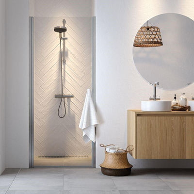 Sealskin Hooked draaideur 90x200cm voor nis 6mm veiligheidsglas chroom