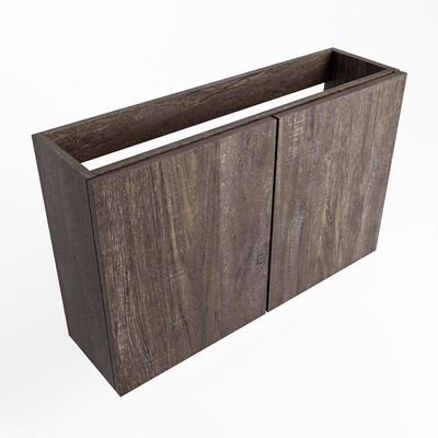 Mondiaz FOWY fonteinonderkast - 70x22x50cm - 2 deuren - push to open - softclose - Dark Brown