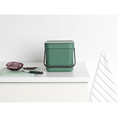 Brabantia Sort & Go Afvalemmer - 6 liter - met beugel - fir green