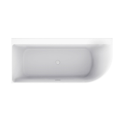 Wiesbaden Zenn hoekbad links 170x75cm acryl glans wit met waste glans wit