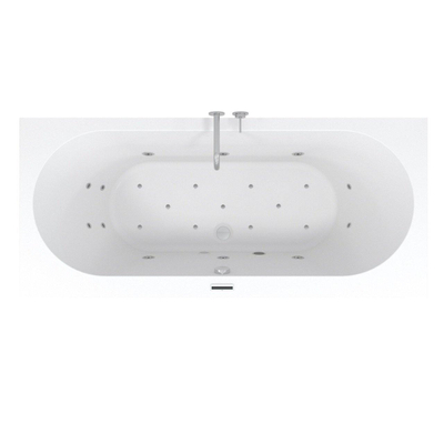 Riho Easypool 3.1 Carolina whirlpoolbad 180x80cm rechts hydro 6+4+2 aero 11 colour speaker touch bediening inclusief poten en afvoer wit