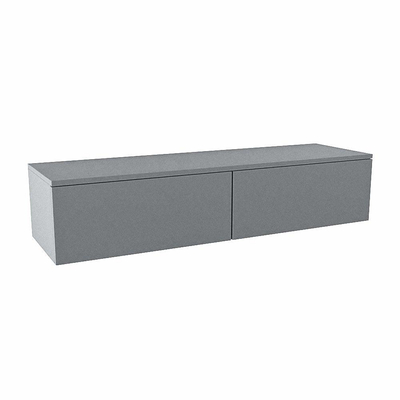 Mondiaz ALAN MODULE Wastafelonderkast - 140x41x30cm - 2 lades - push to open - Plata