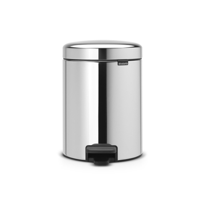 Brabantia NewIcon Pedaalemmer 2 X 2 Liter Met 2 Kunststof Binnenemmers Brilliant Steel