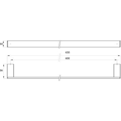 Emco Liaison handdoekhouder 63cm chroom