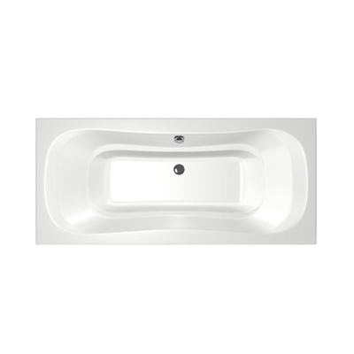 Xenz Nassau ligbad - 200x90cm - met overloop - zonder afvoer - Acryl Wit