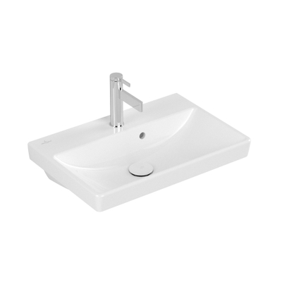 Villeroy & Boch Avento meubelwastafel 55x37cm 1 kraangat met overloop wit