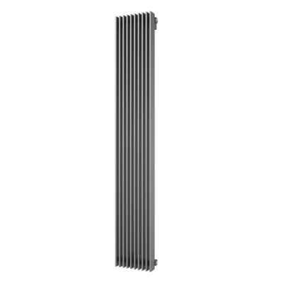 Plieger Antika Retto designradiator verticaal middenaansluiting 1800x295mm 994W parelgrijs (pearl grey)