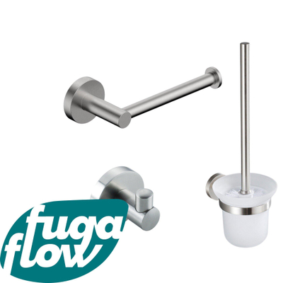 FugaFlow Eccelente Acces Toiletset 3-delig Geborsteld RVS PVD