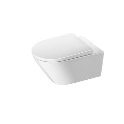 Duravit D-Neo wandtoilet zonder zitting 37x54x40cm Wit Hoogglans