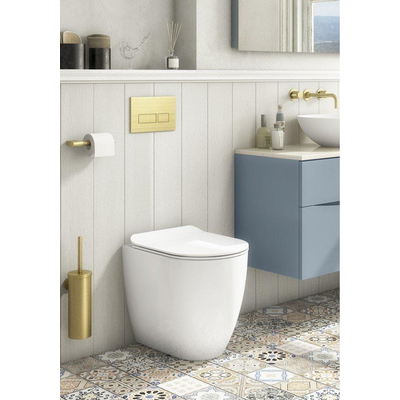 Crosswater Glide II Staand Toilet - 36.5x51x42.5cm - spoelrandloos - zonder zitting - mat wit