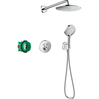 Hansgrohe Raindance s inbouwset thermostaat en hoofddouche 24cm chroom