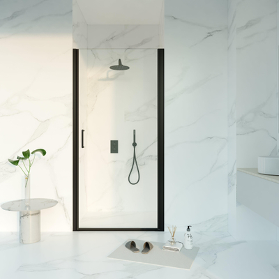 Fortifura Galeria Douchedeur - 80x200 - Profiel - veiligheidsglas - anti kalk - mat zwart