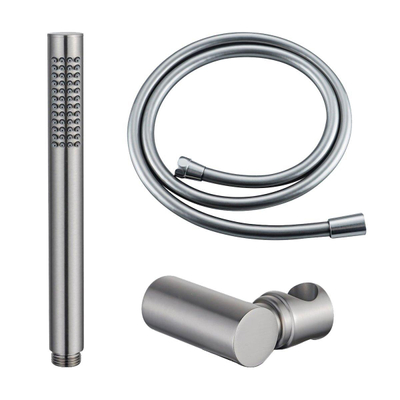 Fortifura Calvi Handdoucheset - 22.5cm - staaf - met houder - gladde slang - 150cm - geborsteldRVS PVD