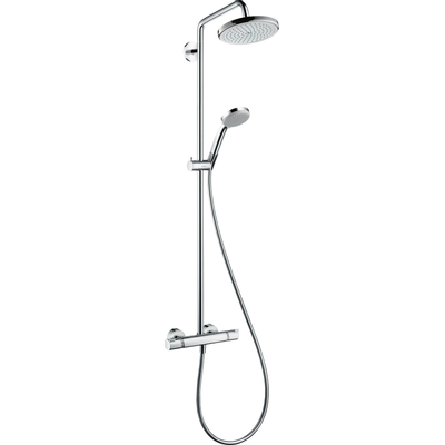 Hansgrohe Croma 220 Showerpipe met thermostaatkraan Ecosmart chroom