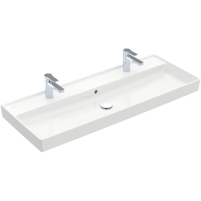 Villeroy & Boch Collaro meubelwastafel 120x47cm met overloop 2 kraangaten wit