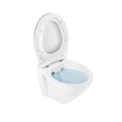 QeramiQ Cetus Confort Wandtoilet - 52x36x43.5cm - spoelrandloos - verhoogd 6cm - softclose en quickrelease zitting - glans wit