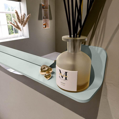 Mondiaz SPOT Badkamerspiegel - rond 110cm - spiegelplanchet - kleur Greey