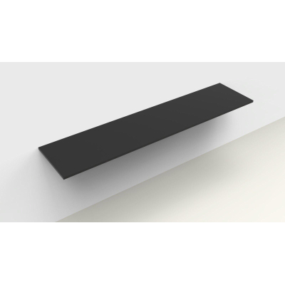 Arcqua Marble Topdeck - 200.5x46x1.5cm - cast marble - mat zwart