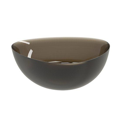 Riho Oviedo vrijstaand bad - 160x160cm - solid surface - semi transparant - frosted umber