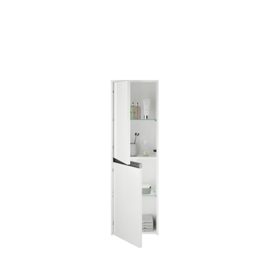 Duravit Ketho.2 Halfhoge kast 40x24x132cm 2 Rechtsdraaiende deuren Spaanplaat wit Hoogglans