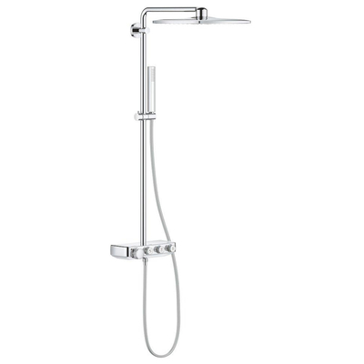 GROHE Euphoria smartcontrol Regendoucheset Opbouw - hoofddouche vierkant 31cm - handdouche staaf - chroom - Mist 2 schroefjes en afdekplaatje glijstanghouder - OUTLET UDEN