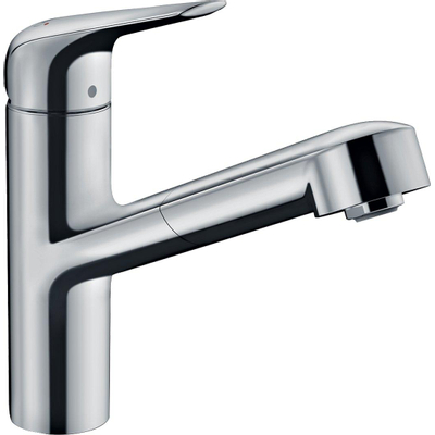 Hansgrohe M42 M427-H150 1-gats keukenkraan m. uittrekbare handdouche m. 120° draaibare uitloop chroom