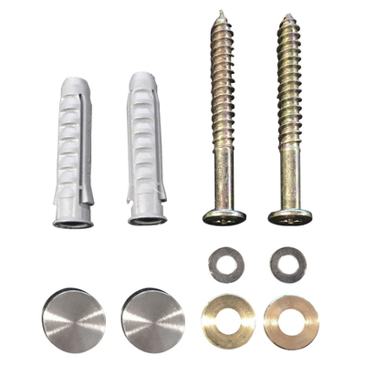 Wiesbaden Schroevenset (2 st) tbv supportbeugels geborsteld staal