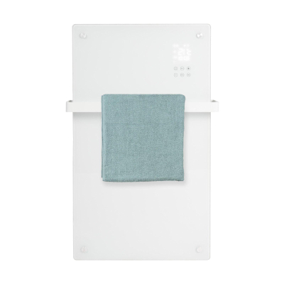 Eurom Alutherm paneel - 81.5x43.8cm - IP24 - 1200watt - wifi - wand- Verticaal - metaal/glas - wit