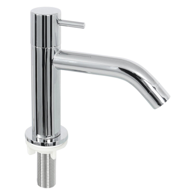 Differnz Hura fonteinset - 38.5x18.5x9cm - Rechthoek - 1 kraangat - chroom gebogen kraan - Keramiek Wit