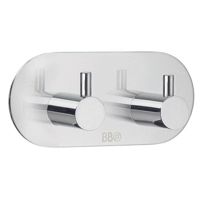 Smedbo Beslagsboden Handdoekhouder - 9.6x4.8x3cm - zelfklevend - RVS Gepolijst Edelstaal