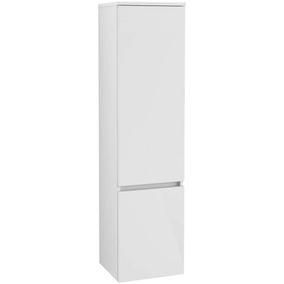 Villeroy & Boch Legato hoge kast met 2 deuren 155x40x35cm rechts glanswit