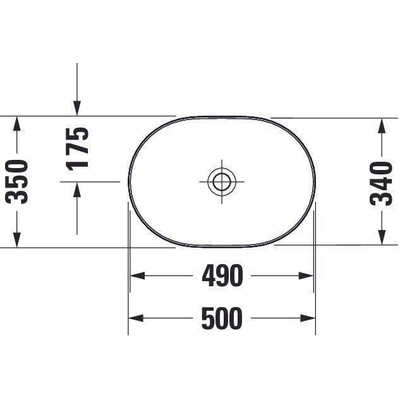 Duravit Luv opzetwastafel 50x35cm ovaal zonder kraangat zonder overloop wit/wit