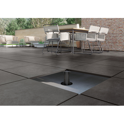 Cifre Ceramica Nexus buitentegel - 60x60cm - gerectificeerd - Betonlook - Antracite mat (antraciet)