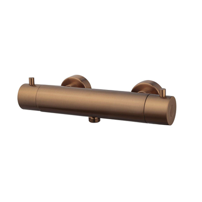 Wiesbaden Caral Cool Touch thermostatische douchemengkraan geborsteld brons koper