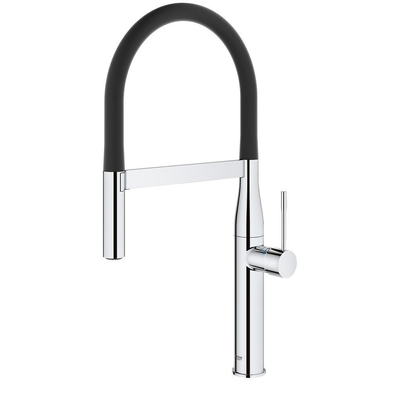 GROHE essence new Keukenkraan - hoog - uittrekbare uitloop - 2 straalsoorten - met profesionele handdouche - chroom