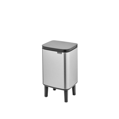Brabantia Bo Hi Afvalemmer - 4 liter - kunststof binnenemmer - matt steel fingerprint proof