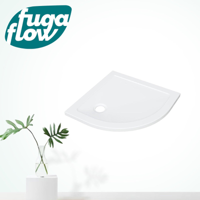 FugaFlow Efficiente Anta Douchebak - 80x80x4cm - kwartrond - acryl - glans wit