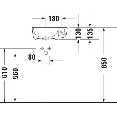 Duravit Me by starck fontein 400x220mm wit SHOWROOMMODEL