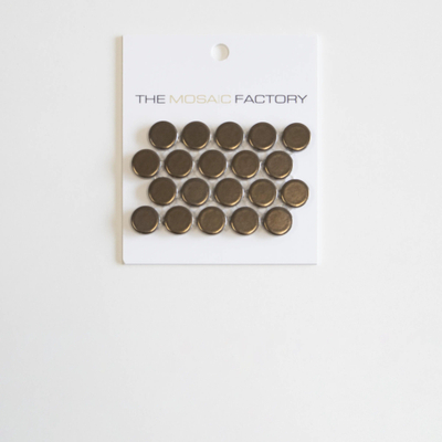 SAMPLE The Mosaic Factory Venice mozaïektegel - 12.5x15cm - wandtegel - Rond - Porselein Bronze Metallic