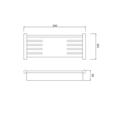 Best Design Nero Wissberg muur bad & douche opbergrek mat zwart