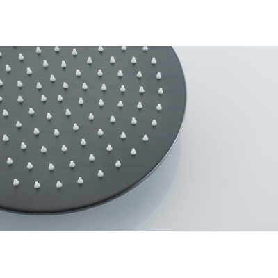 Fortifura Calvi Hoofddouche 25cm rond 7mm Geborsteld Gunmetal PVD