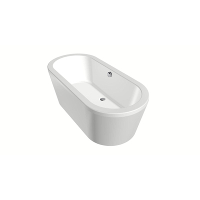 Xenz Luca vrijstaand bad - 180x80cm - met overloop - met afvoer - zonder badvulcombinatie - Acryl Wit OUTLETSTORE