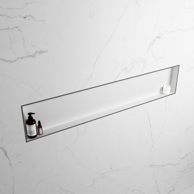 MONDIAZ EASY Nis - 149.5x29.5cm - geschikt voor in- of opbouw - 1 vak - kleur Plata | Talc