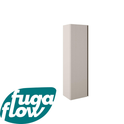 FugaFlow Eccelente Arredo Hoge Kast - 120x34.5x27.5cm - 1 deur - mat cotton (beige) - MDF