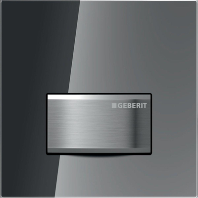 Geberit type 50 urinioir bedieningsplaat - pneumatisch - rechthoekige knoppen - rookglas spiegelend