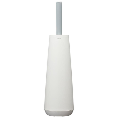 Tiger Tess Toiletborstelhouder vrijstaand met Swoop® borstel flexibel Wit Lichtgrijs